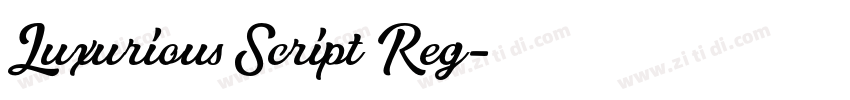 Luxurious Script Reg字体转换